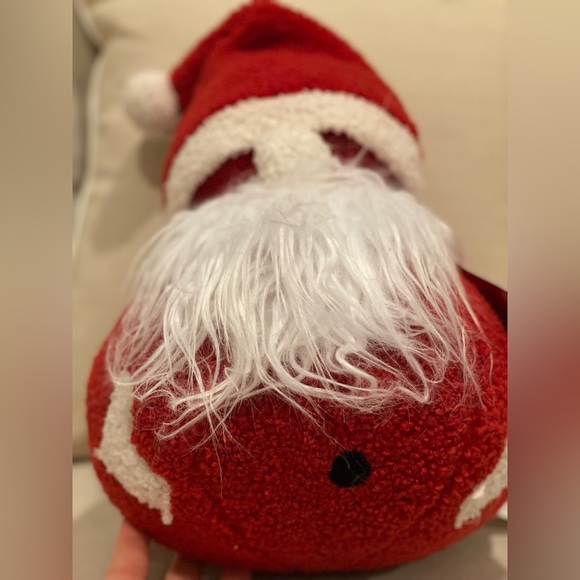 Sherpa Jolly Santa Pillow - Picture 2 of 3
